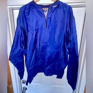 Mizuno Men's Royal Blue Baseball Long Sleeve Wind Shirt- Size 44-46 XL